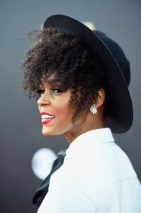 Janelle Monae takes her natural hair to the next level.