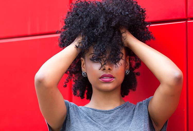 Healthy, natural African hair 