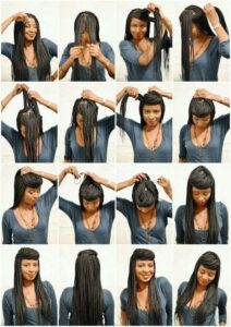 box braids step by step style