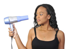 Stay clear of curling irons and hair dryers.