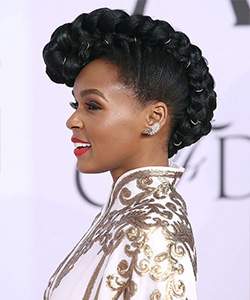 Get Janelle Monae's glossy black hair with the Inecto Gloss range.