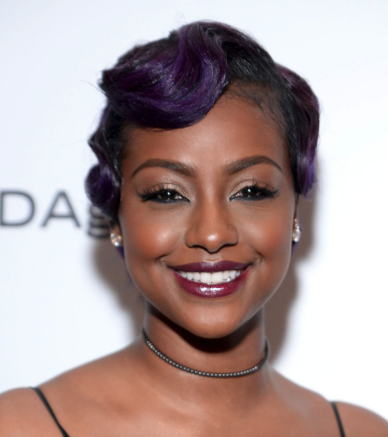 summer hair style finger waves is the look for you in a perfect shade of purple.